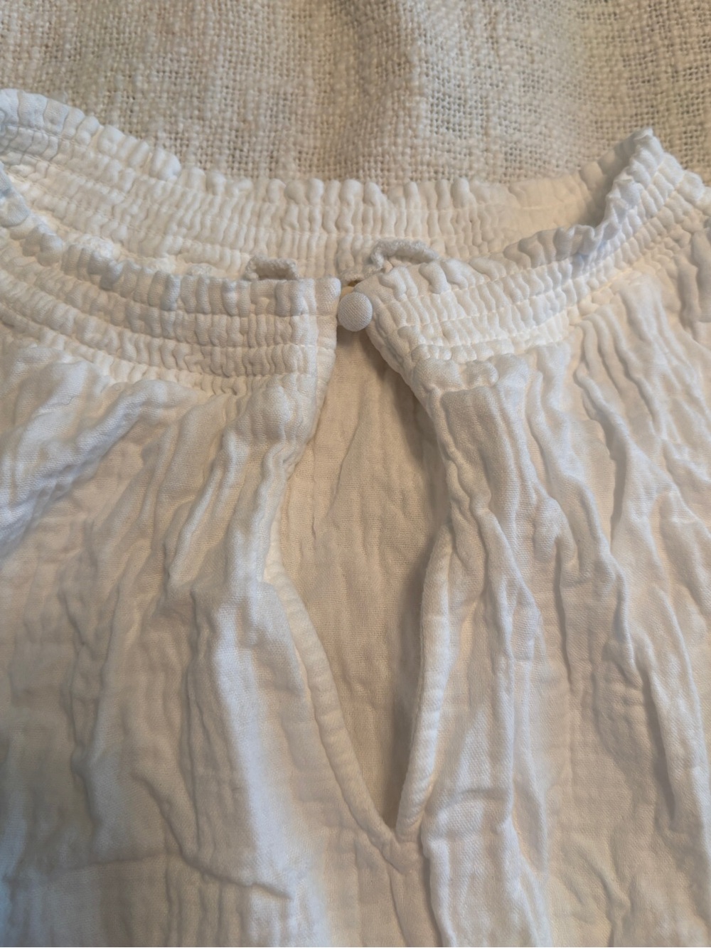 Boden Women’s White Gauzy white top US size 10